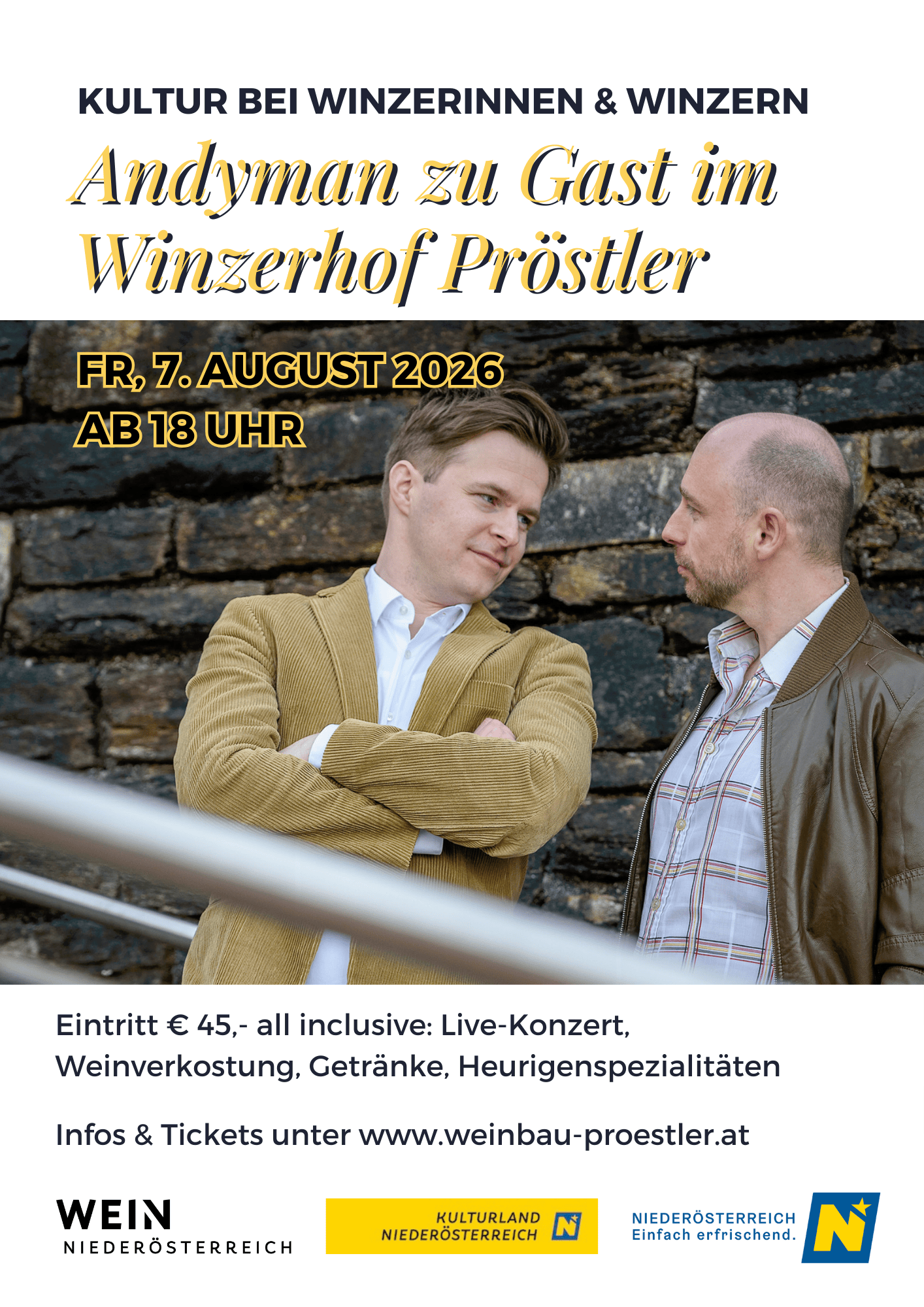 Andyman zu Gast im Winzerhof Pröstler
